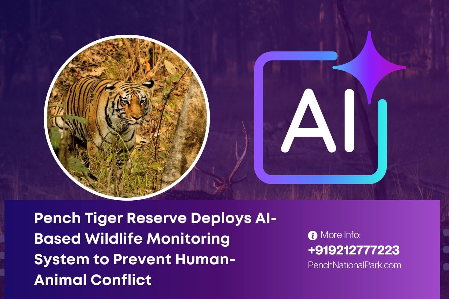 Pench Tiger Reserve Deploys AI-Based Wildlife Monitoring System to Prevent Human–Animal Conflict